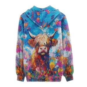 Sweat à capuche zippé intégral en polaire longue, camouflage personnalisé, le plus populaire, grande taille pour femme, décontracté, été, oversize, XXL, hiver - Product Image 1