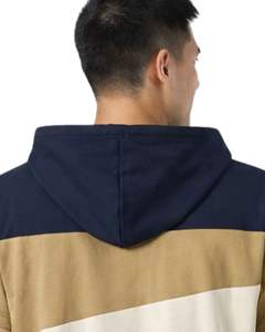 Camiseta con Capucha de Manga Corta para Hombre, Sudadera Informal con Capucha, Top de Algodón Suave para Verano, Color Azul Marino y Caqui, Ropa Urbana - Product Image 6