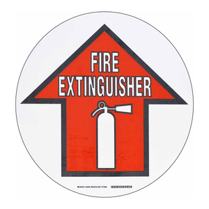 Señalización de Piso Flexible con Flecha Ascendente para Extintor de Incendios Brady ToughStripe para Instalaciones Industriales - Product Image 1