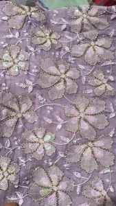 Tela de seda Fendi premium con bordado de diseñador, material bordado para vestidos de mujer, proveedor mayorista de prendas de vestir. - Product Image 6