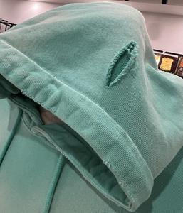 Hooded 100% Cotton Custom Printed Pocket Jacket Zipper Front Unisex Summer Casual Outwear Regular Fit Solid Color - Product Image 3