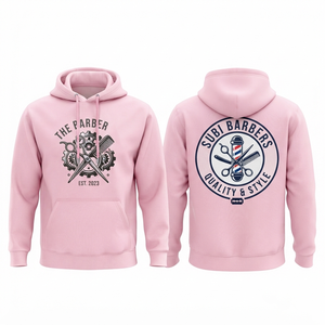 Sudadera con Capucha para Hombre, Estilo Barbería, Premium, 350 GSM, Algodón y Poliéster, Felpa, Logotipo Personalizado, Sudadera Negra, Ropa Urbana - Product Image 2