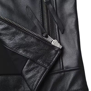 Blouson Bomber en Similicuir Noir pour Homme – Veste d'extérieur Chaude et Coupe-Vent – Blouson Bomber en Cuir PU Noir pour Homme avec Fermeture Éclair et Poches – Style Décontracté - Product Image 3