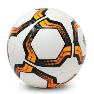 Balón de Fútbol de PU Blanco, Naranja y Negro, Impresión por Sublimación, Balón Deportivo para Todas las Estaciones, Uso en Exteriores, Entrenamiento - Product Image 1