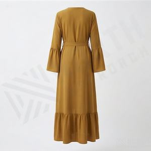 Robe Abaya pour femmes de qualité supérieure, couleur unie, prix de gros, nouveau style, vêtements élégants et modestes pour femmes, mode islamique - Product Image 2