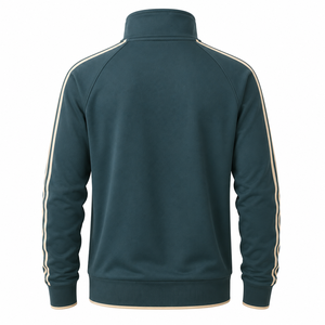 Custom Winter Printed Dark Teal Casual Breathable Lightweight Training Tracksuit Premium <b>Zip</b> Jacket Tapered <b>Jogger</b> Set Fitness - Product Image 4