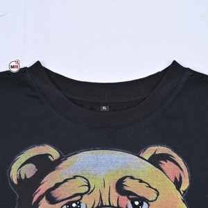 เสื้อกล้ามแขนกุดสีดำสำหรับผู้ชายพร้อมลายการ์ตูนหมีและกะโหลกสีสันสดใสคอกลมสไตล์ลำลองวัสดุผ้าฝ้าย 100% เสื้อกั๊กผู้ชาย - Product Image 5