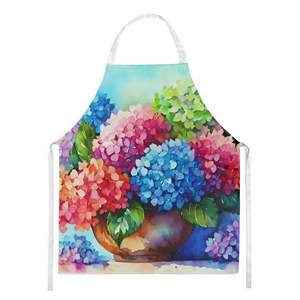 Multicolor Large Adult Unisex Watercolor Hydrangeas <b>Apron</b> for Cooking Baking Crafts <b>Gardening</b> Kitchen Server - Product Image 1