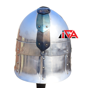 Casque Viking-Normand Artisanal en Acier Doux Calibre 18 pour Reconstitutions Historiques et Jeux de Rôle Viking/Norse - Product Image 3