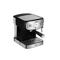 ماكينة قهوة إسبريسو كهربائية شبه أوتوماتيكية Gmax CM-025 سعة 1.5 لتر مع نظام مياه ساخنة، 15 بار، 850 واط، محمولة للاستخدام المنزلي