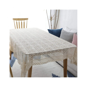 Nappe écologique 100% coton bleu certifié GOTS élégant brodé 60x84 pouces pour chaque occasion de repas à la maison - Product Image 2
