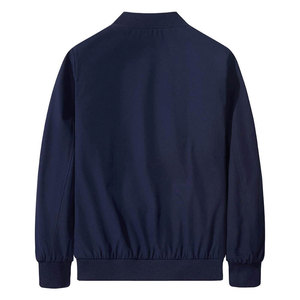 Chaqueta Bomber Azul Marino para Hombre Econex Sports, Cuello Alto, Cierre de Cremallera, Color Sólido Informal, Lona de Poliéster Transpirable de Alta Calidad - Product Image 2