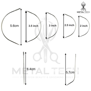 Meilleures ventes : Ensemble d'aiguilles pour extensions capillaires en boîte transparente, aiguilles professionnelles en acier courbées et droites pour tissage d'extensions capillaires - Product Image 3