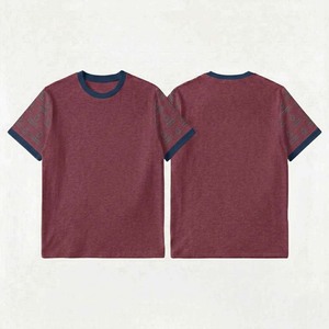 Camiseta de algodón grueso para hombre, manga corta, estilo oversize, básica, de color sólido, ropa urbana, camisetas para hombre - Product Image 3