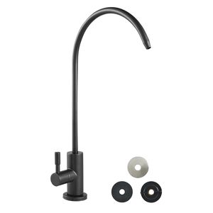 Rubinetto in Acciaio Inossidabile Senza Piombo con Valvola in Ceramica ad Arco Alto e Depuratore d'Acqua a Osmosi Inversa in Ottone Massiccio per Acqua Potabile - Product Image 1