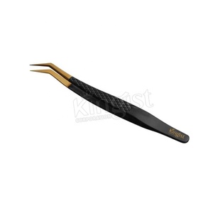 Professional High Quality Titanium Isolation Tweezers Stainless Steel <b>Eyelash</b> Eyebrow <b>Applicator</b> Lash Extension Straight - Product Image 1