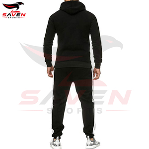 Conjunto deportivo con capucha y cremallera completa, ajustado, con logotipo personalizado de última moda para hombre, ideal para gimnasio, entrenamiento y carrera. - Product Image 5