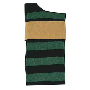 Harry Johnson Production Crew <b>Socks</b> Striped Green <b>Black</b> Knitted Breathable Regular Style Adult Daily Casual Wear 2026 - Product Image 1