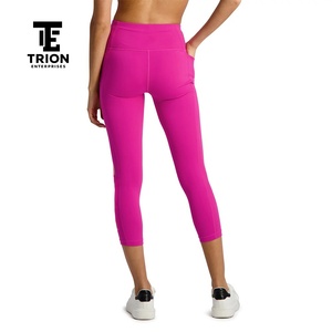 Wholesale Drawstring Seamless <b>Scrunch</b> <b>Butt</b> Capri <b>Leggings</b> for Women Custom Yoga Pants High Elastic Waist Quick Dry - Product Image 3