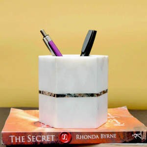 New Arrival <b>White</b> marble <b>Pen</b> Pencil Holder/Container For Office & School Desktop Stationary Storage Organizer Crafts - Product Image 4