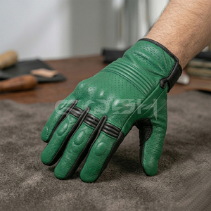 Premium Breathable Leather Cycling <b>Gloves</b> Full Finger Anti Slip Shockproof Cycling <b>Gloves</b> With <b>Touchscreen</b> Fingertip - Product Image 4