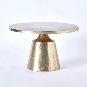 Mesa de Centro Elegante en Tendencia, Dorada con Diseño de Acabado Martillado, Mesa de Salón de Metal, Muebles de Salón Personalizados - Product Image 5