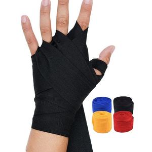 Custom Cotton Elastic Boxing Hand Wraps Adjustable Wrist Support MMA <b>Gym</b> Training Wraps Professional - Product Image 1