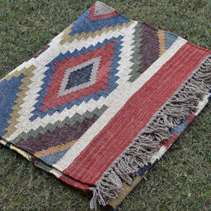 Alfombra Kilim de Yute de Fibra Natural – Alfombra Reversible Hecha a Mano para Sala de Estar y Hotel, Suministro Directo de Fábrica - Product Image 1