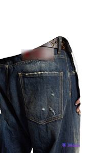 Jeans de Mezclilla Lavados con Ácido para Hombre, 100% Algodón, Transpirables y Lavables, Ropa Casual de Invierno/Primavera - Product Image 2