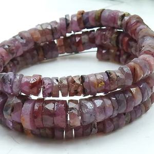 Cuentas de Rubí Facetadas en Forma de Botón/Monedero de 16 Pulgadas, Aprox. 4-7MM, para Joyería, Suministros para Mayoristas, Piedra Natural - Product Image 1