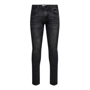Jeans de Mezclilla para Hombre, Corte Recto, Cintura Alta, Lavado a la Piedra, Cierre de Botones, Tela de Algodón de Peso Medio, Estilo Casual - Product Image 1