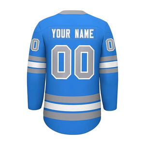 Vêtements de sport en gros, maillot de hockey sur glace pour hommes, personnalisez votre propre logo imprimé, nom de l'équipe personnalisé, antibactérien, séchage rapide - Product Image 2