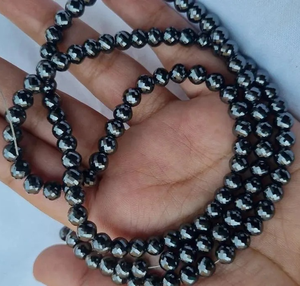 Perlas de Diamante Moissanita Negra de 6.50 MM, Corte AAA Facetado, para Joyería - Product Image 3