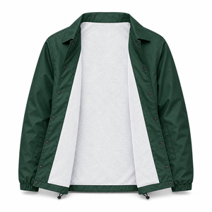 Coach <b>Jacket</b> Custom Logo Waterproof Windbreaker <b>Mens</b> Lightweight Snap Button Mesh Lined Streetwear Wholesale - Product Image 6