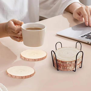 Juego de Posavasos de Madera Rústica de Fabricación India para Comedor y Sala de Estar, Disponible para Envíos a Todo el Mundo - Product Image 1