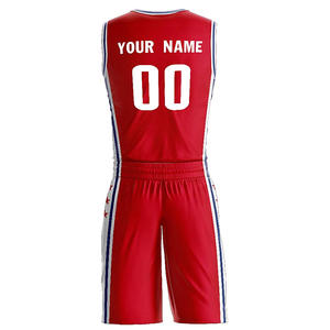 Ensemble de shorts de basketball imprimés réversibles en polyester respirant à double couche en maille, anti-humidité, pour adultes, en gros, OEM, faible MOQ - Product Image 2