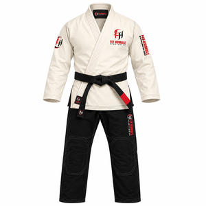 ชุดยูโด Fly Humble BJJ สีเขียว กางเกงสีดำ เข็มขัดสีขาว สำหรับผู้ใหญ่ แบบ unisex ทรงปกติ ผ้าฝ้าย 100% ระบายอากาศได้ดี ไร้รอยต่อ ทนทาน - Product Image 4