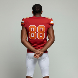 ชุดยูนิฟอร์มอเมริกันฟุตบอลชายแบบใหม่ล่าสุด ดีไซน์สั่งทำได้ คุณภาพสูง ระบายอากาศได้ดี ผลิตจากโพลีเอสเตอร์ 100% ไซส์ใหญ่พิเศษ - Product Image 4