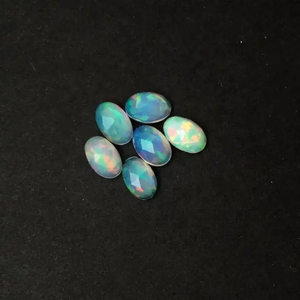 Opales éthiopiennes naturelles multicolores de 3 mm et 5 mm, taille ovale lisse en cabochon, pierres précieuses de guérison pour la fabrication de bijoux, produits faits à la main - Product Image 1