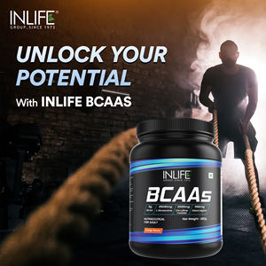 INLIFE Suplemento de BCAA en Polvo, Glutamina, Citrulina Malato, Vitamina B6, Electrolitos, Suplemento Deportivo 450g, para Huesos y Articulaciones de Adultos - Product Image 4