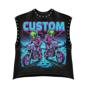 Camiseta sin mangas Glory Custom con estampado gráfico de diamantes de imitación, 100% algodón jersey, tela suave, estilo vintage, para uso unisex. - Product Image 1