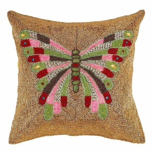 Housse de coussin carrée à motif floral en perles de verre, très vendue, pour canapé et fauteuil - Product Image 1