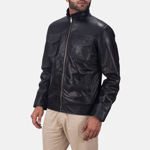 Genuine <b>Leather</b> Designed Outclass Waterproof <b>Men</b> <b>Leather</b> <b>Jacket</b> Breathable Windproof Low Moq <b>Leather</b> <b>Jacket</b> for <b>Men</b> - Product Image 4