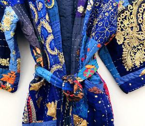 Nouvelle arrivée indienne Bikini Cover Up Vintage Coton Longue Kantha Veste Ethnique Boho Style Kantha Kimono Robe Pour Femmes - Product Image 5