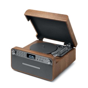 เครื่องเล่นแผ่นเสียงไวนิลแบบพกพา ODM พร้อม CD MP3 วิทยุ บลูทูธ USB ฟังก์ชั่นบันทึกเสียง ลำโพงในตัว  บรรจุในกระเป๋าเดินทาง - Product Image 2