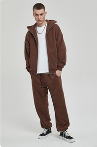 Autumn Winter New Men's Ninja Hoodie Trend Hip Hop Cotton 360gsm Casual Loose Zipper High <b>Funnel</b> Neck Men Thick Fleece Hoodies - Product Image 5