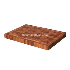 Tabla de cortar de madera de teca, forma rectangular, antideslizante, paquete individual, procedente de Vietnam - Product Image 4