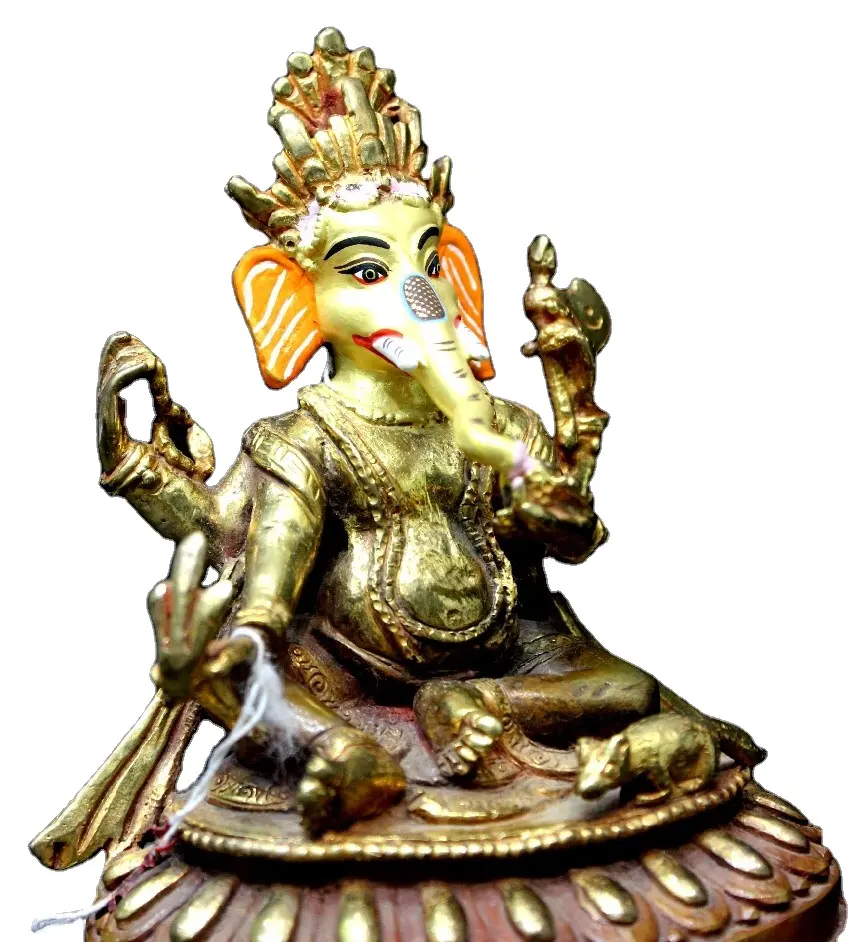 Wohnkultur Statue Bronze Nepal Handwerk Ganesha Figur Top Qualität Messing Religiöse SKULPTUR Metallkunst zu verkaufen