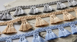 Frange décorative en dentelle de coton de couleur premium avec pompons pour rideaux, vêtements et textiles de maison, 4 pouces - Product Image 6