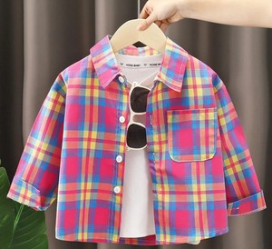 Chemise à carreaux de haute qualité pour garçons, enfants, logo personnalisable ODM, manches longues, col rond, décontractée, unisexe, tricotée, 100% coton, séchage rapide - Product Image 6